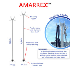 Amarrex the best mooring line holder - made of aluminium and SS316 available on Baywatt.com