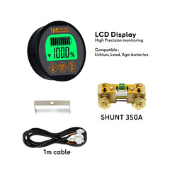 Coulomb meter baywatt lcd display high precision monitoring voltage and amperage 