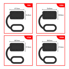 Capot pour connecteur forte puissance compatible anderson 50A Baywatt.com